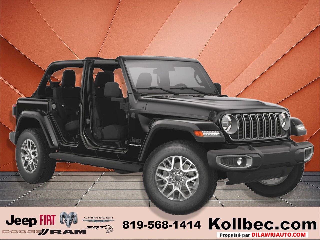 Jeep Wrangler 251260 | Sahara 4 portes 4x4 2025 Noir Gatineau - photo #1