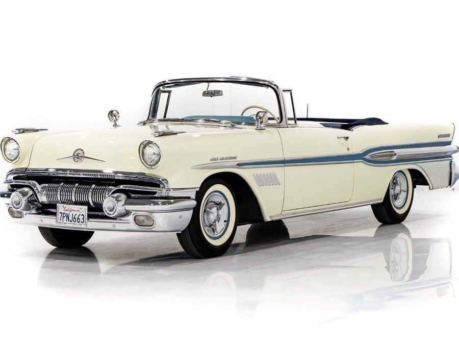Pontiac Bonneville 1957 1957 Blanc