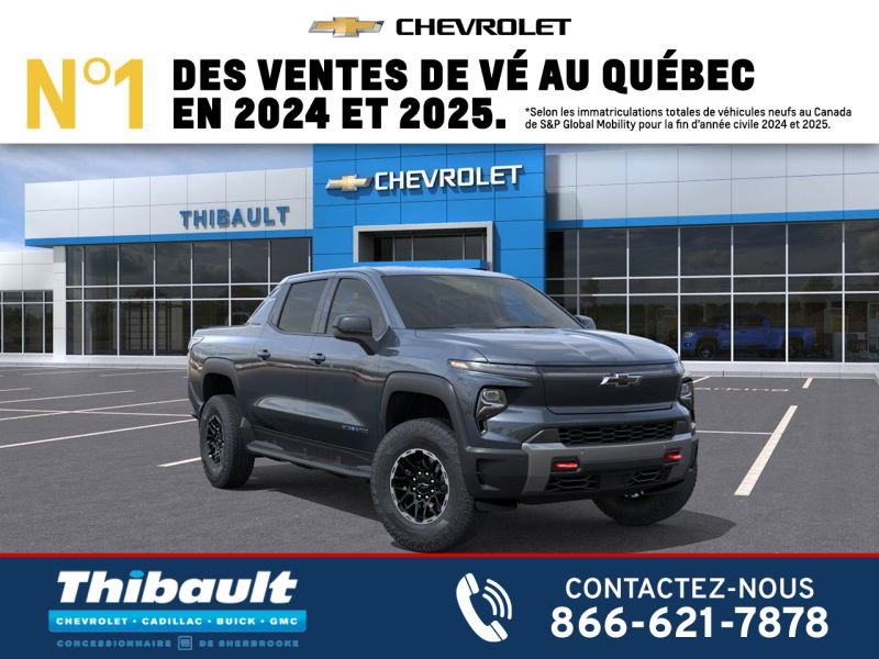 CHEVROLET Silverado EV Trail Boss cabine multiplace 4RMe à autonomie prolongée 2026 BLEU FUMEE METALLISE
