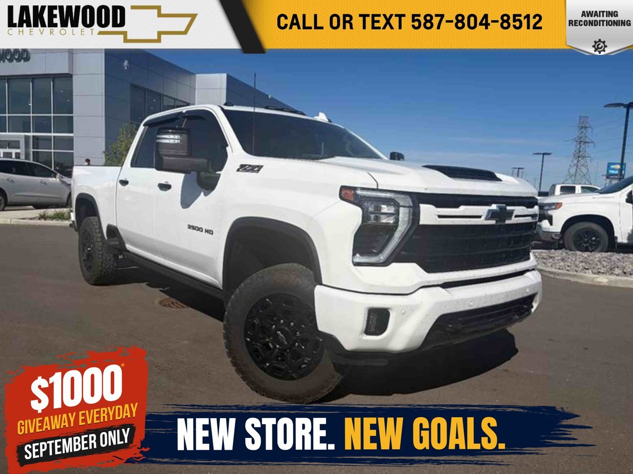 2024 Chevrolet Silverado 3500HD 4WD Crew Cab 159 LTZ White Sherwood Park - photo #0
