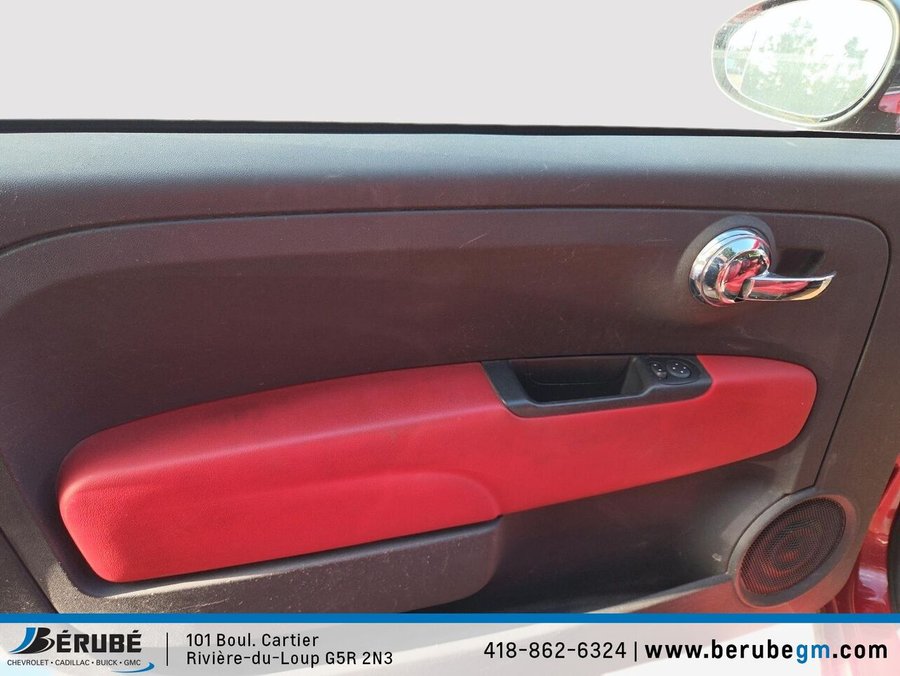 2012 FIAT 500 Décapotable 2 portes Lounge Red