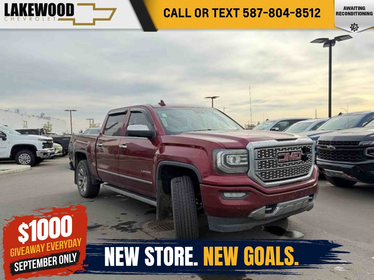 2017 GMC Sierra 1500 4WD Crew Cab 143.5 Denali Red Sherwood Park - photo #0