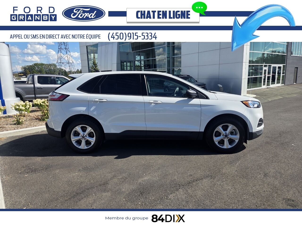Ford Edge 2022 Blanc Granby - photo #7