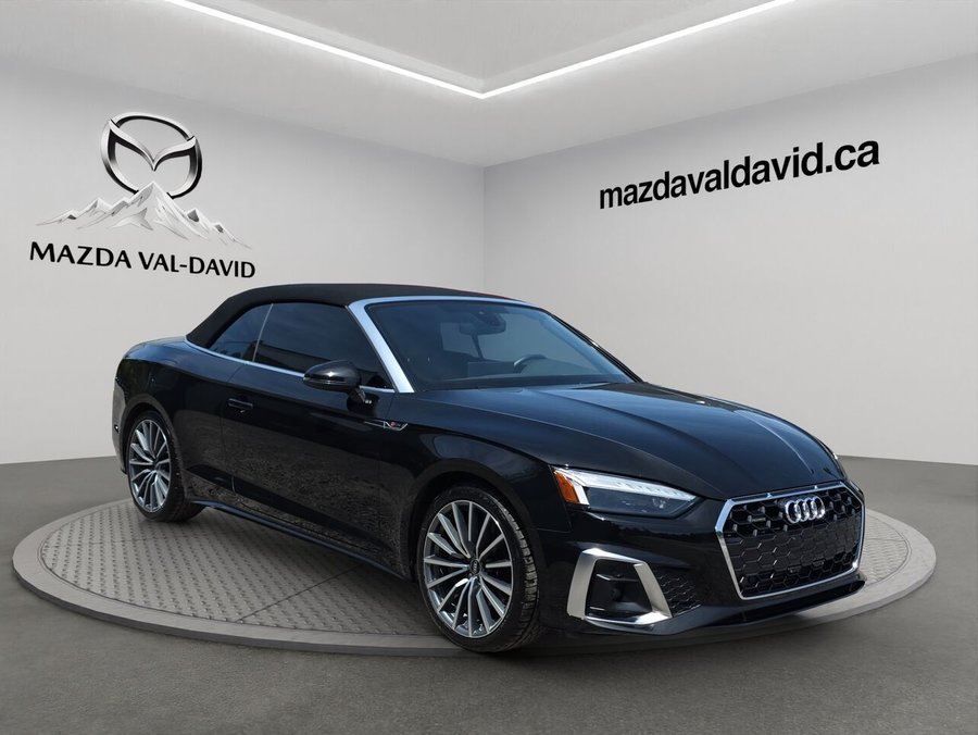 Audi A5 cabriolet Progressiv 45 TFSI quattro, S-LINE, Navigation, Détecteur d'angles morts 2023 Noir