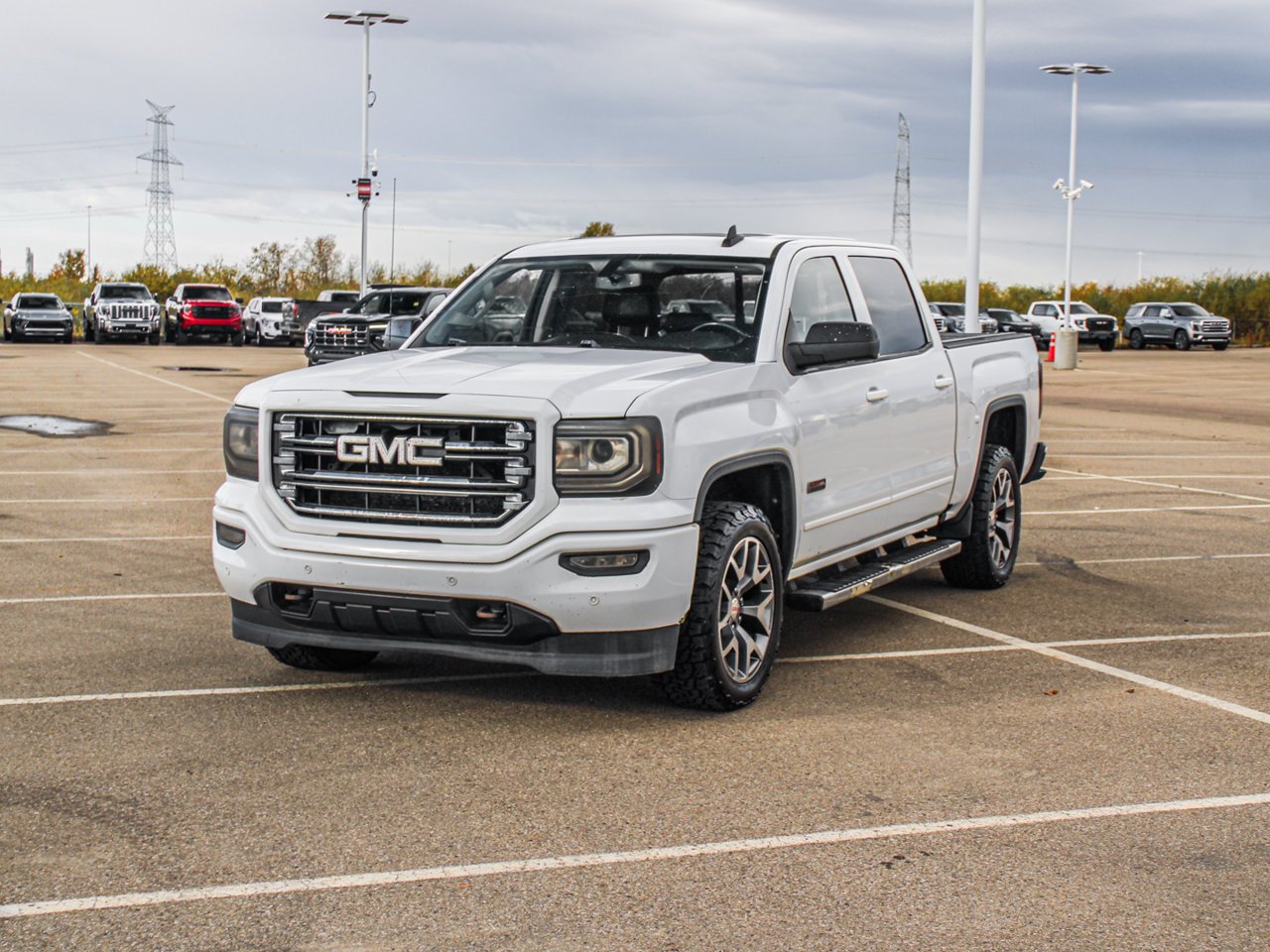 2016 GMC Sierra 1500 4WD Crew Cab 143.5 SLT White Sherwood Park - photo #3