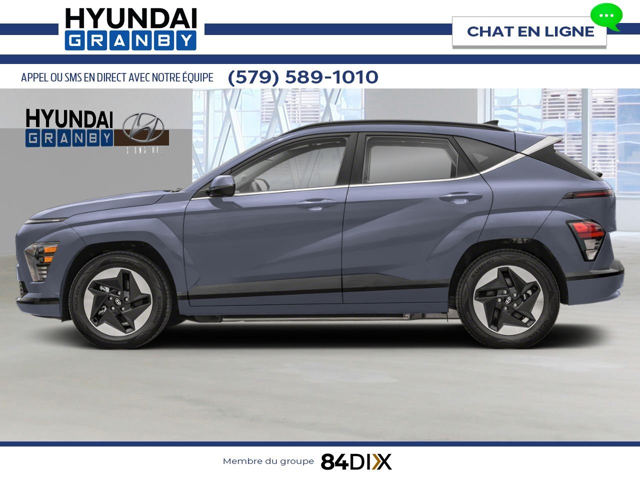 HYUNDAI Kona électrique 2026 Bleu Meta Granby - photo #1