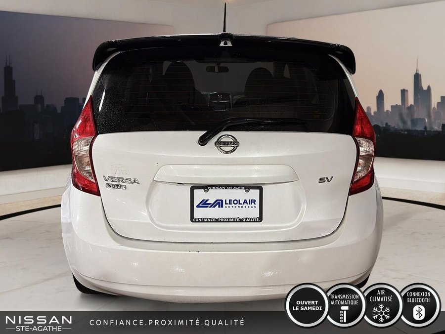 Nissan Versa Note SV À HAYON | AUTOMATIQUE | CAMÉRA DE RECUL | CLIMATISATION | RÉGULATEUR DE VITESSE 2016 Blanc