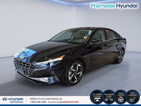 Hyundai Elantra hybride Luxury ***hybrid, cuir , toit ouvrant*** 2023 Noir