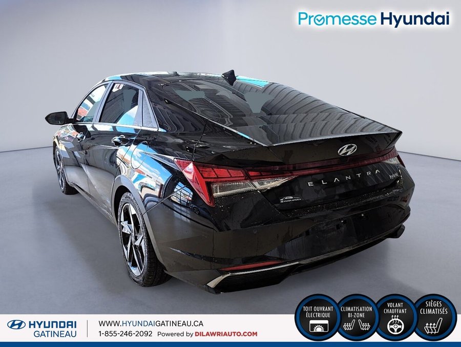 2023 Hyundai Elantra Hybrid Luxury ***hybrid, cuir , toit ouvrant*** Black