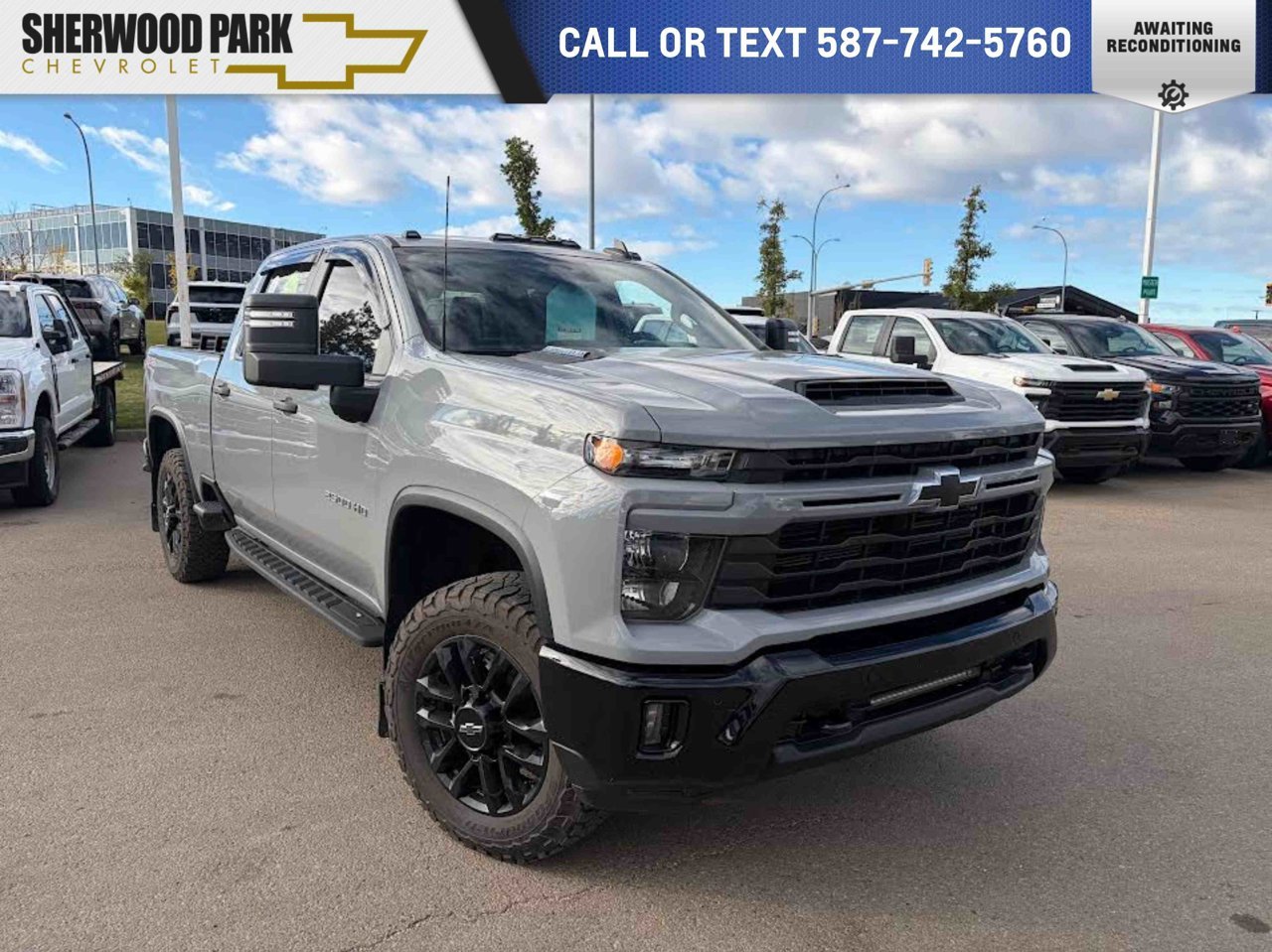 2025 Chevrolet Silverado 2500HD 4WD Crew Cab 159 Custom Grey Sherwood Park - photo #0