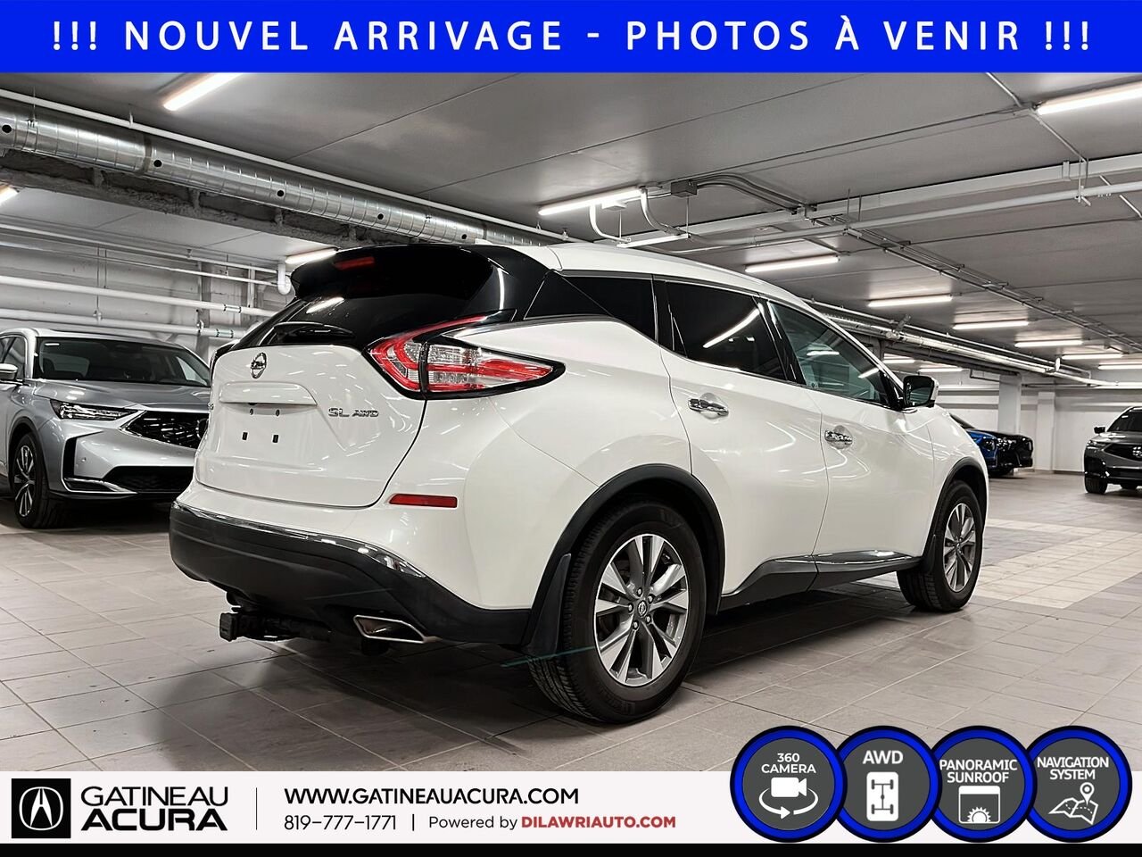 Nissan Murano SL AWD 2018 Blanc Ottawa & Gatineau - photo #4