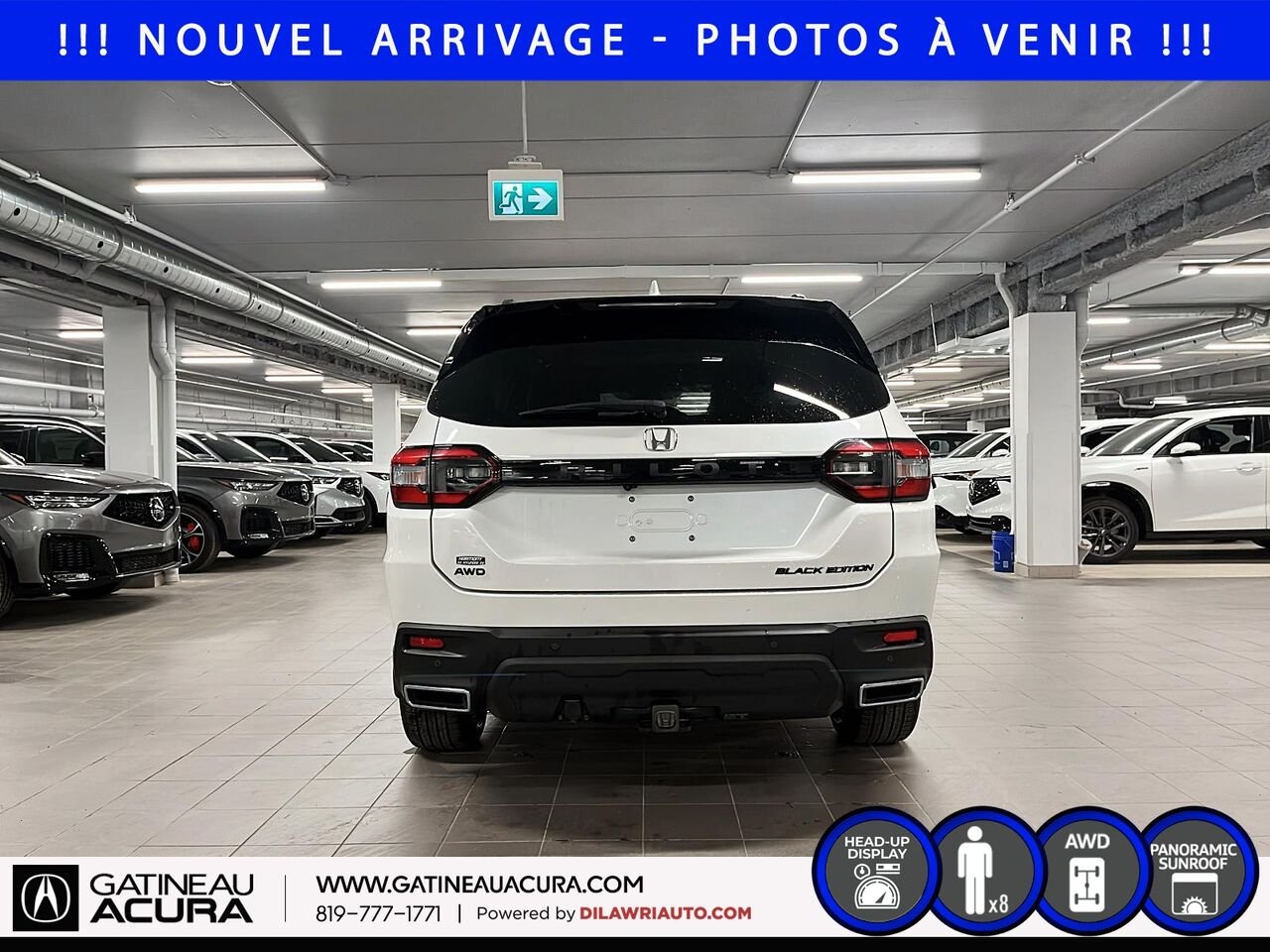 2024 Honda Pilot Black Edition AWD White Ottawa & Gatineau - photo #5