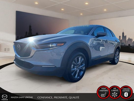 Mazda CX-30 GS LUXE | 1 PROPRIÉTAIRE | JAMAIS ACCIDENTÉ | TOIT OUVRANT | CUIR | AWD 2025 Gris