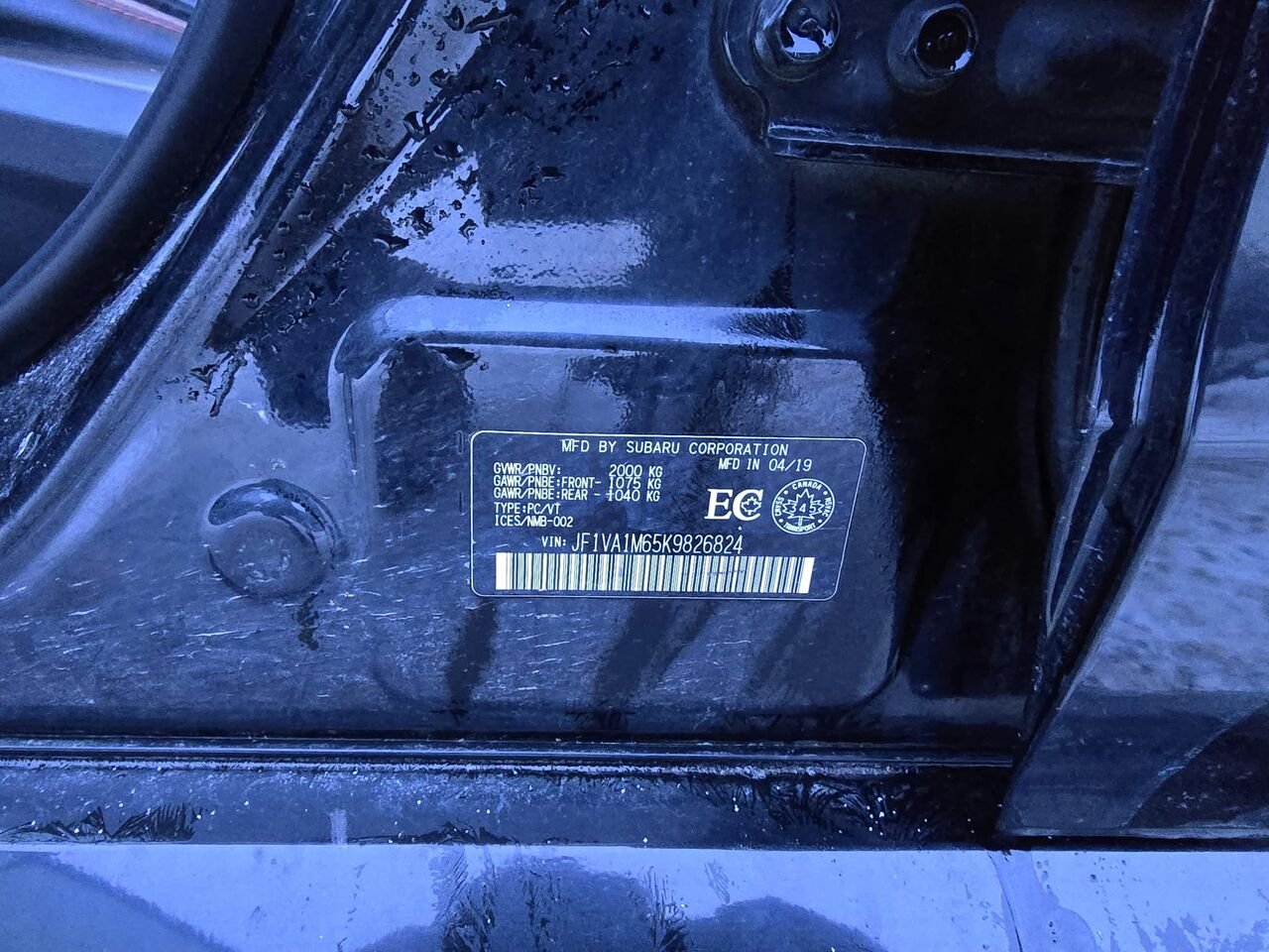 2019 Subaru WRX Black  - photo #17