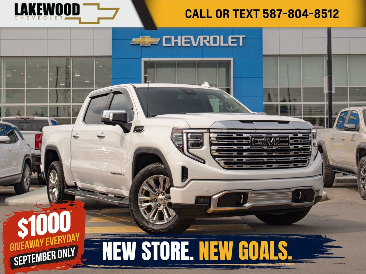 2024 GMC Sierra 1500 4WD Crew Cab 147 Denali White Sherwood Park - photo #0