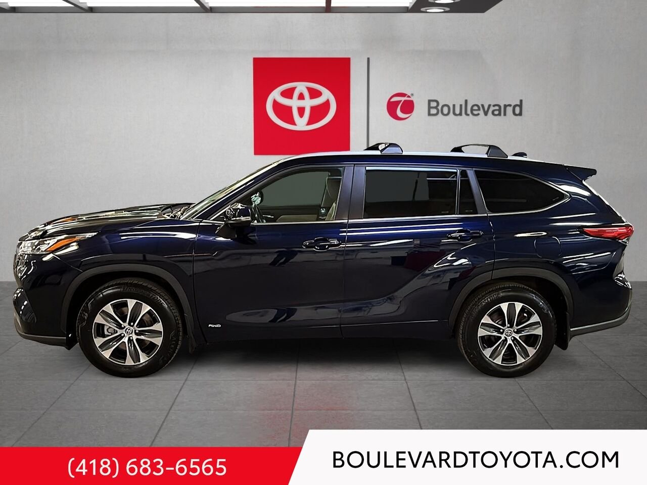 2023 Toyota Highlander 100375A-1 | HYBRIDE XLE, AWD Blue Québec - photo #5