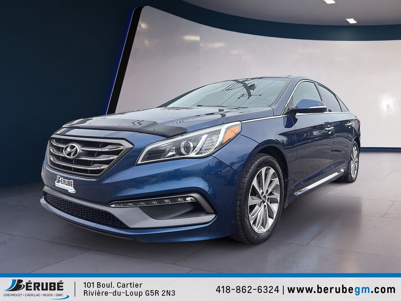 Blue 2015 Hyundai Sonata Sedan Front-Wheel Drive Automatic