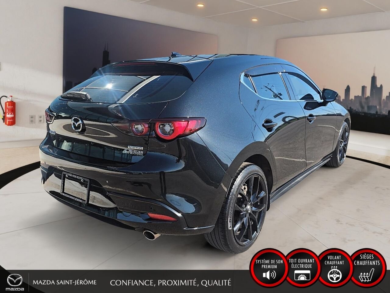 Mazda Mazda3 Sport GT | 30 000 KM | CUIR | TOIT OUVRANT | NAVIGATION 2022 Noir Saint-Jérôme - photo #5