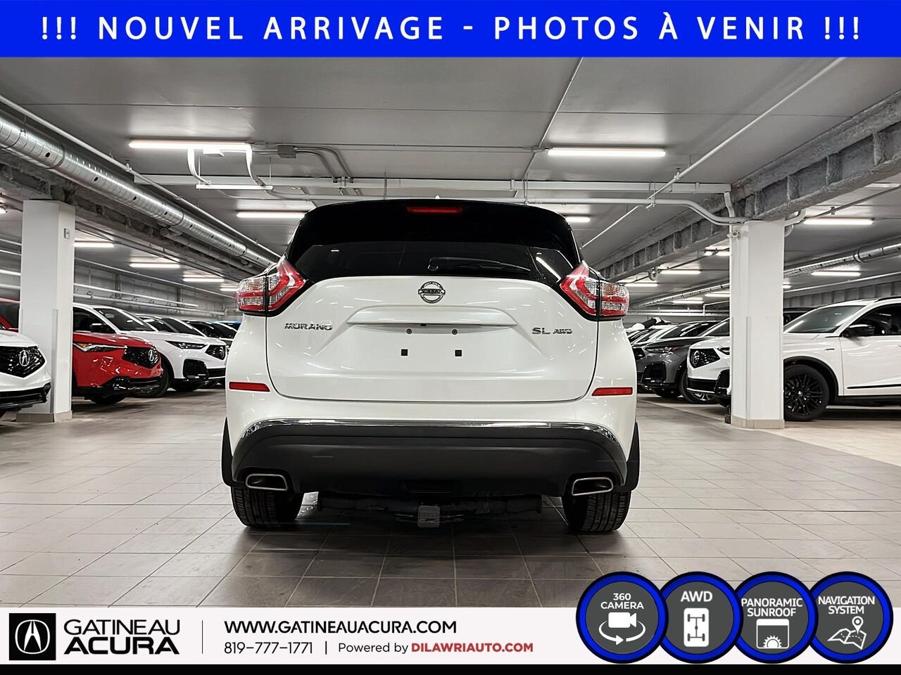 Nissan Murano SL AWD 2018 Blanc Ottawa & Gatineau - photo #5
