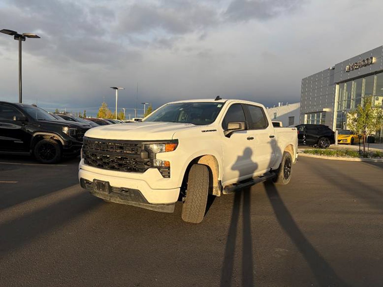 2024 Chevrolet Silverado 1500 4WD Crew Cab 147 Custom White Sherwood Park - photo #2