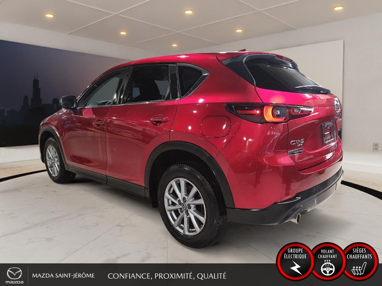 Mazda CX-5 GS | CUIR | AWD | MAGS | HAYON ÉLECTRIQUE | ACCÈS ET DÉMARRAGE SANS CLÉ 2025 Rouge Saint-Jérôme - photo #9