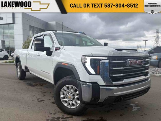 2024 GMC Sierra 3500HD SLE 6.6L Duramax Long Box | Heated Leather Seats White