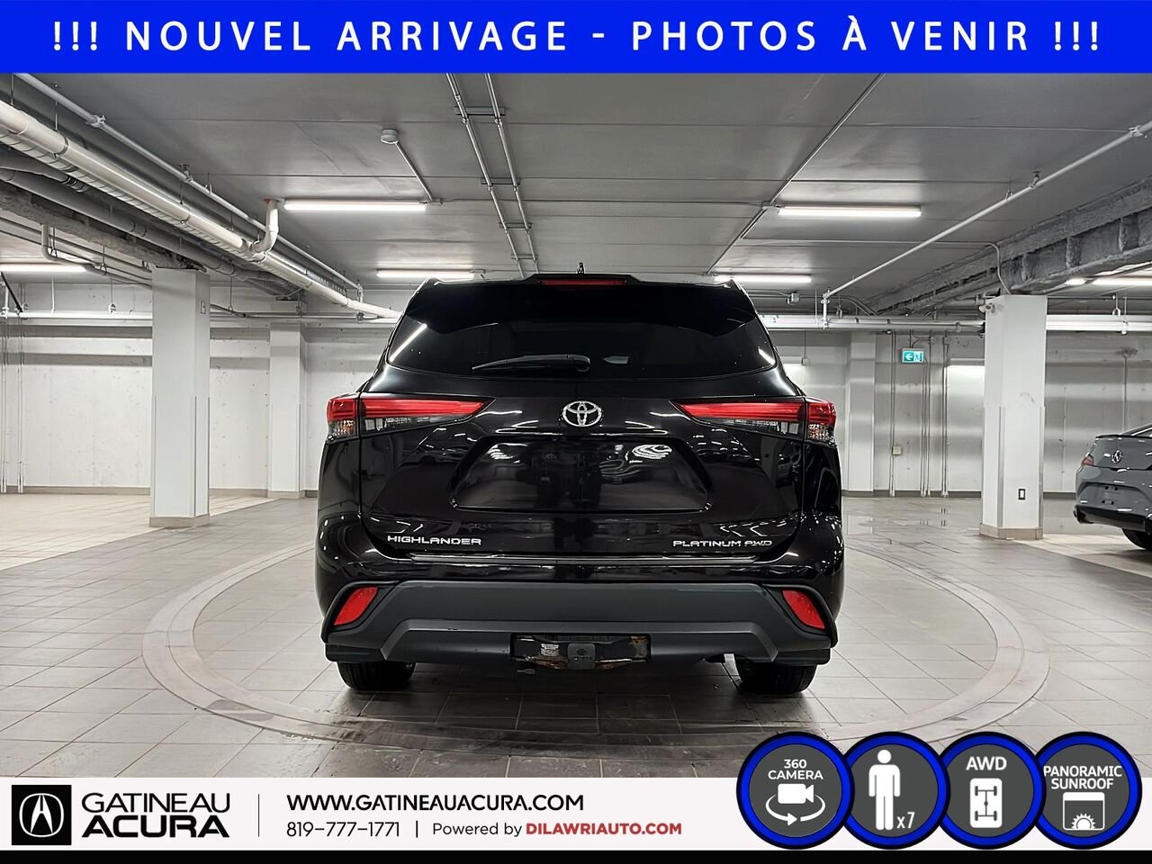 2020 Toyota Highlander Platinum AWD Black Ottawa & Gatineau - photo #5