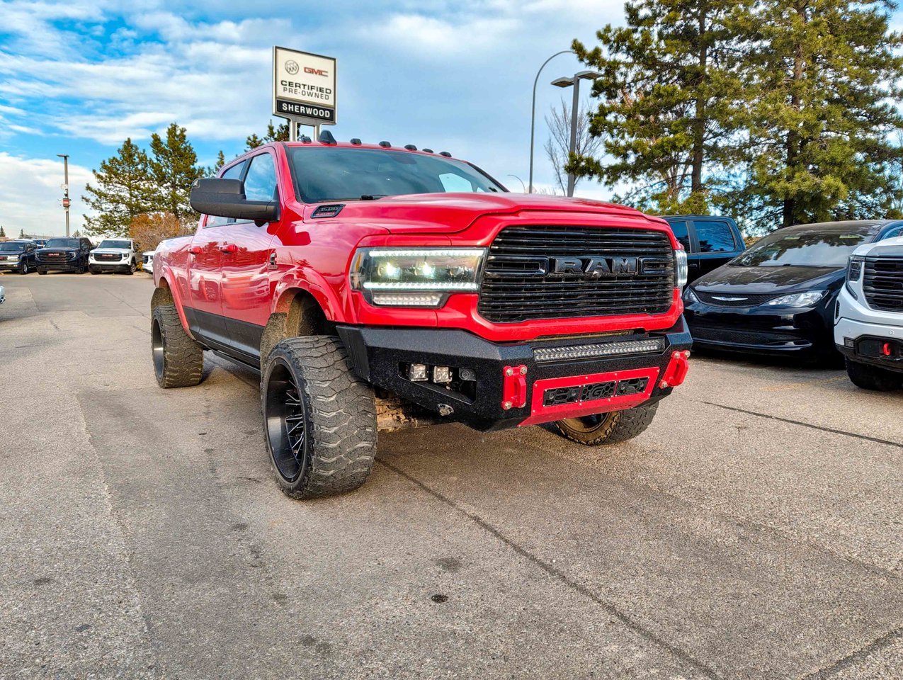 2019 Ram 3500 Laramie 4x4 Crew Cab 6'4 Box Red Sherwood Park - photo #2
