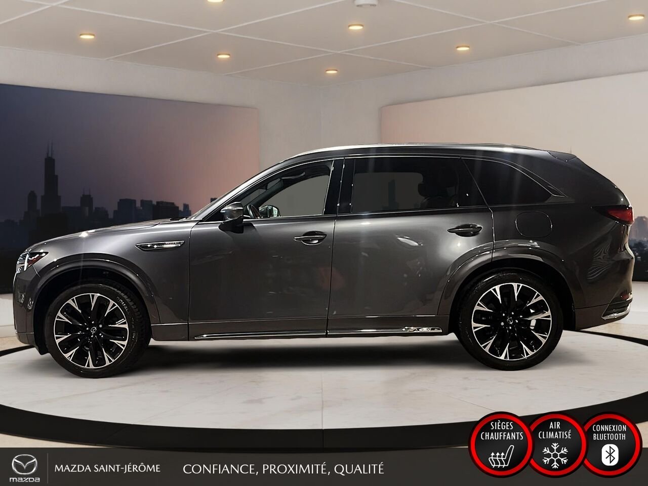Mazda CX-90 hybride léger Signature | TOIT PANORAMIQUE | AWD | CUIR NAPPA | SIEGES CAPITAINES 2024 Gris Saint-Jérôme - photo #10