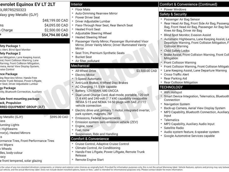 Chevrolet Equinox EV 2LT AWD 2024 Gris