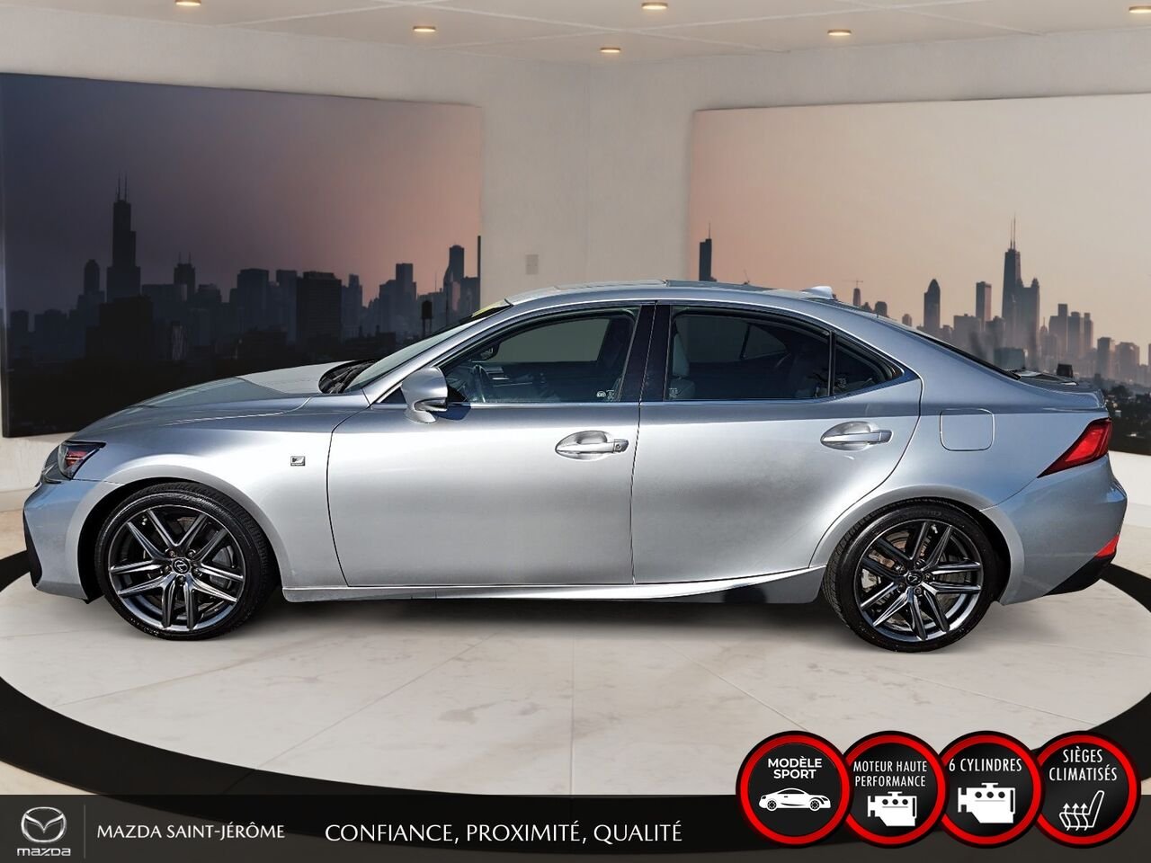 Lexus IS 300 F SPORT | 1 PROPRIÉTAIRE | AWD | V6 | TOIT OUVRANT | CUIR 2019 Gris Saint-Jérôme - photo #9
