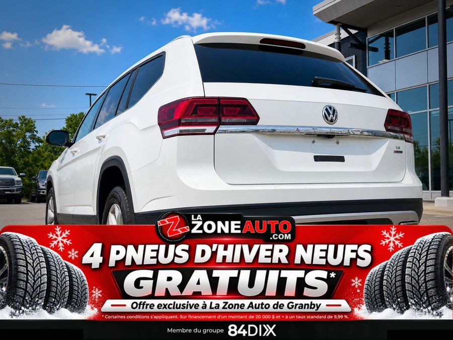 Volkswagen Atlas V6 7 passagers + Très fiable! 2019 Blanc