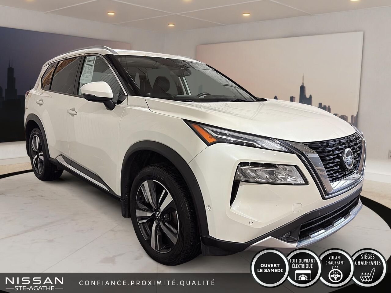 2021 Nissan Rogue TRACTION INTÉGRALE | TOIT OUVRANT PANORAMIQUE | CUIR | BOSE | UN SEUL PROPRIÉTAIRE White Saint-Jérôme - photo #2