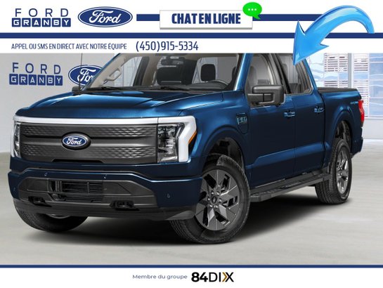 Ford F-150 Lightning Flash cabine SuperCrew 4RM caisse de 5,5 pi 2025 Bleu antimatière métallisé