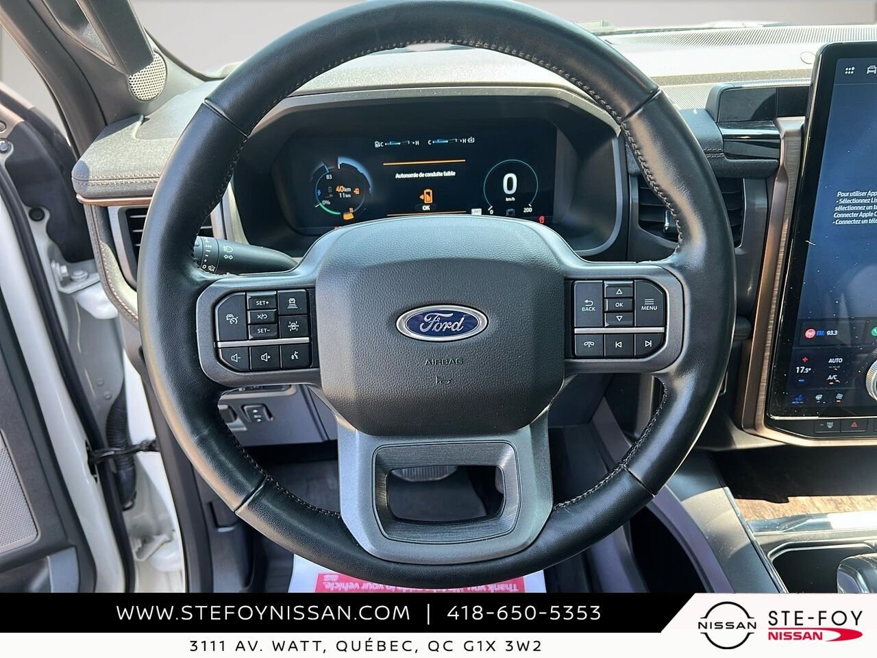 Ford F-150 Lightning LARIAT SuperCrew LONG RANGE 2023 Blanc Ste-Foy - photo #14