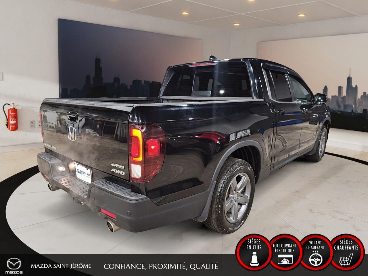 2022 Honda Ridgeline EX-L | 4X4 | TOIT OUVRANT | CUIR | VOLANT CHAUFFANT | DÉMARREUR À DISTANCE Black Saint-Jérôme - photo #5