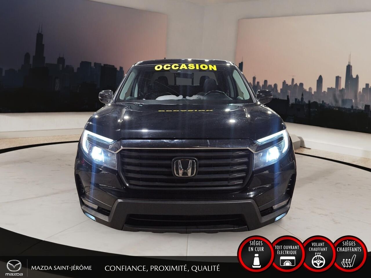 2022 Honda Ridgeline EX-L | 4X4 | TOIT OUVRANT | CUIR | VOLANT CHAUFFANT | DÉMARREUR À DISTANCE Black Saint-Jérôme - photo #2