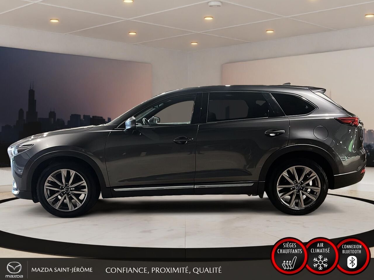 Mazda CX-9 GT | TOIT OUVRANT | CUIR | AWD | 2021 Gris Saint-Jérôme - photo #9
