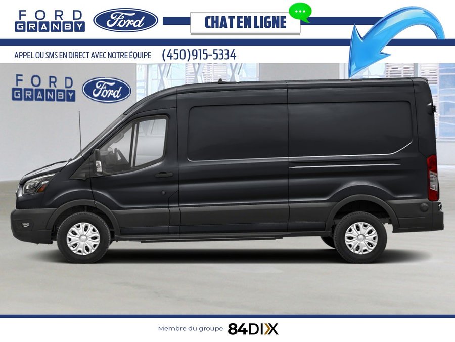 Ford E-Transit fourgonnette utilitaire T-350 EL PA toit surélevé 148 po PNBV de 9 500 lb 2025 Noir agate métallisé