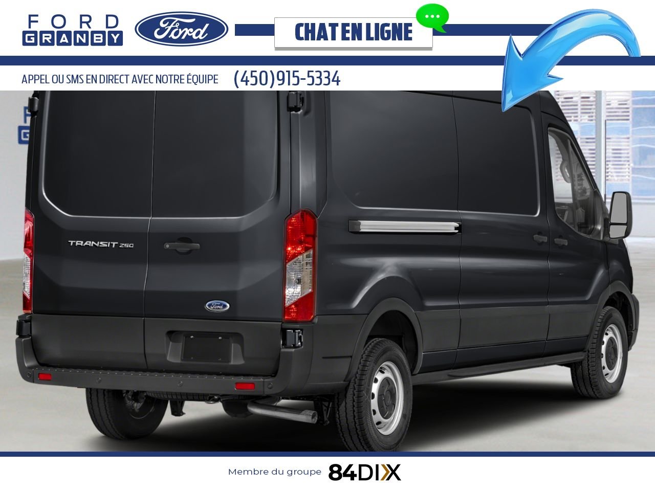 Ford Transit fourgon utilitaire 2025 Noir agate métallisé Granby - photo #1