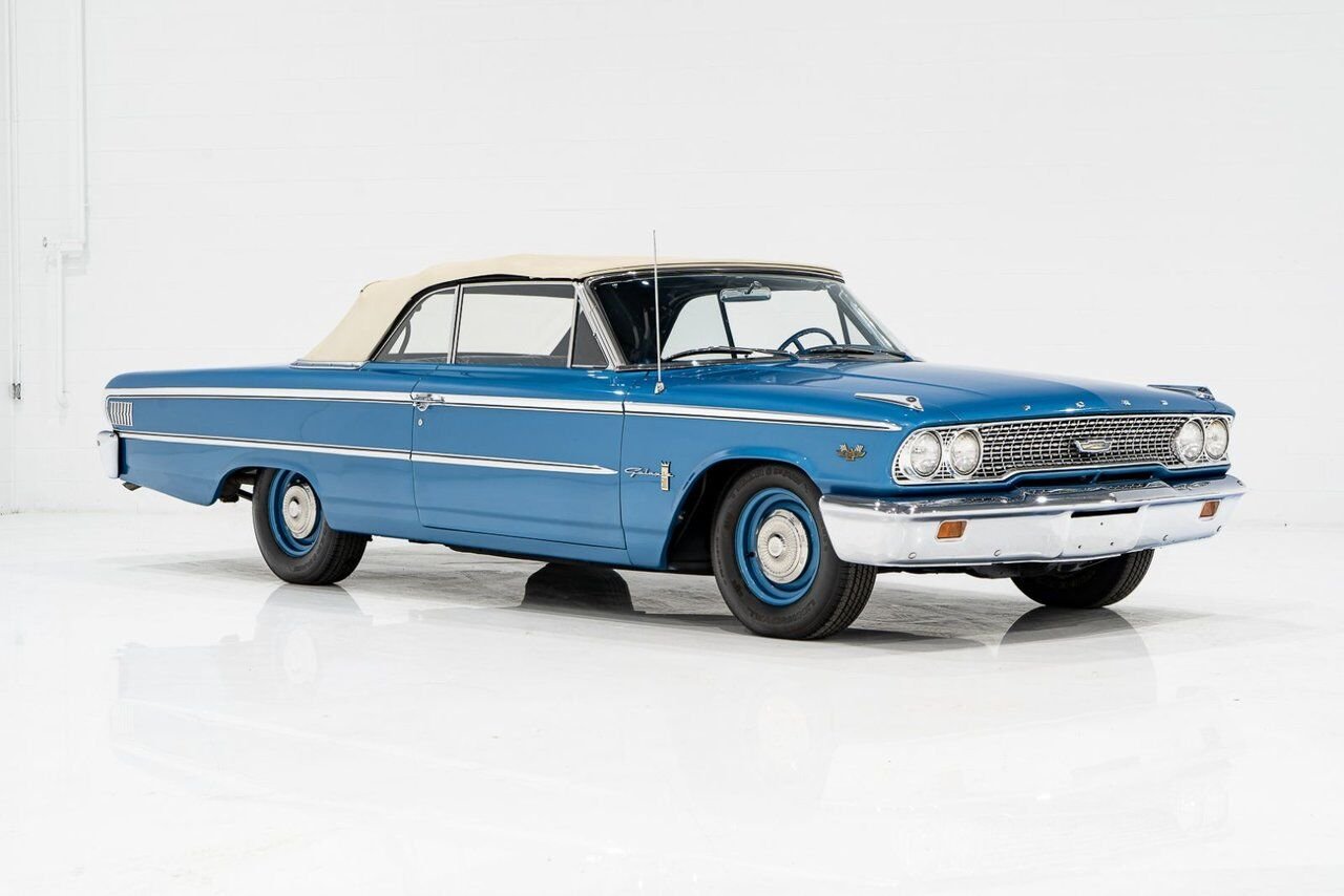 1963 Ford Galaxie 500 *PRIX EN USD* 406 Cu In TriPower 4-Speed Convertible Blue Montreal - photo #41