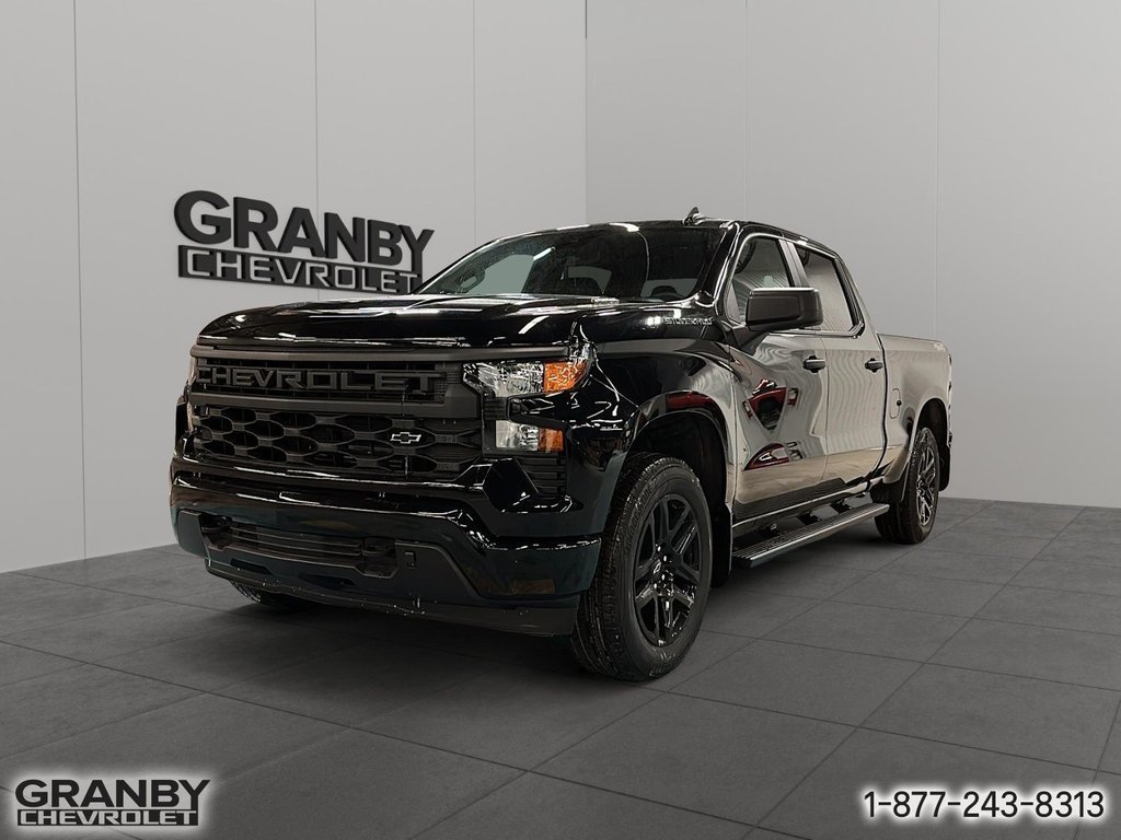 2026 CHEVROLET Silverado 1500 K1500 SILVERADO CREW CAB CUSTOM STD/BOX (1CX) | E26-0983 Black Granby - photo #0