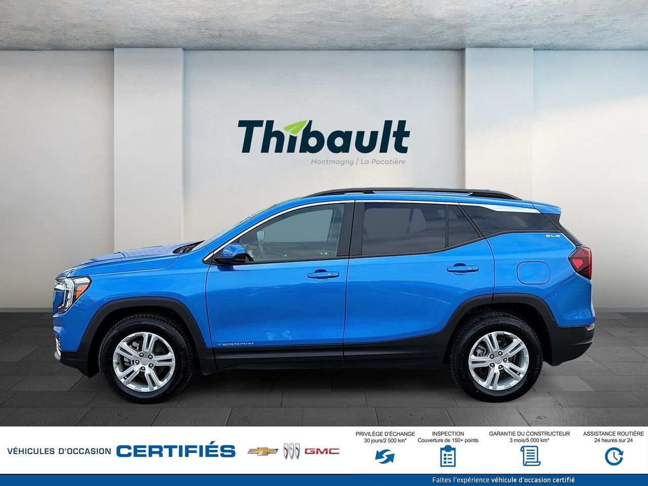 GMC TERRAIN Traction intégrale, 4 portes SLE 2024 Bleu Montmagny - photo #4