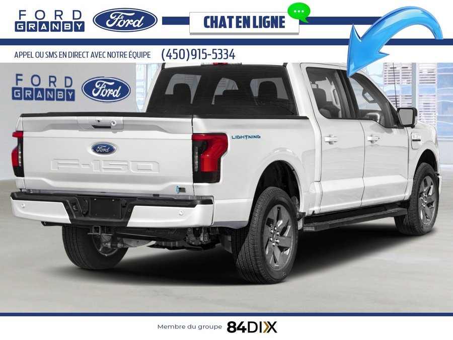Ford F-150 Lightning XLT cabine SuperCrew 4RM caisse de 5,5 pi 2025 Blanc Oxford