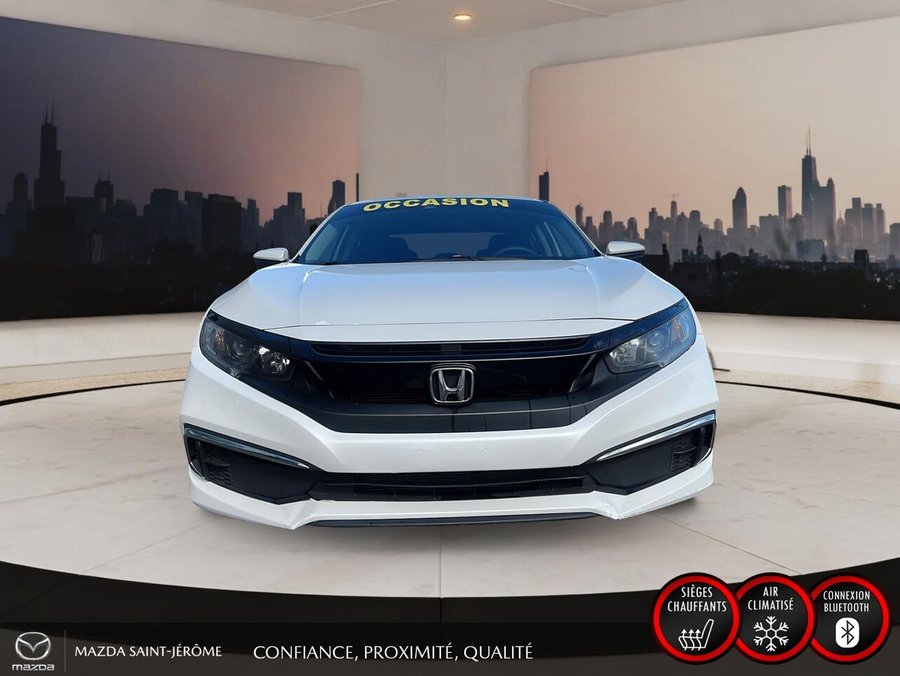 Honda Civic Berline LX | AUTOMATIQUE | MAGS | CAMÉRA DE RECUL | RÉGULATEUR ADAPTATIF 2020 Blanc