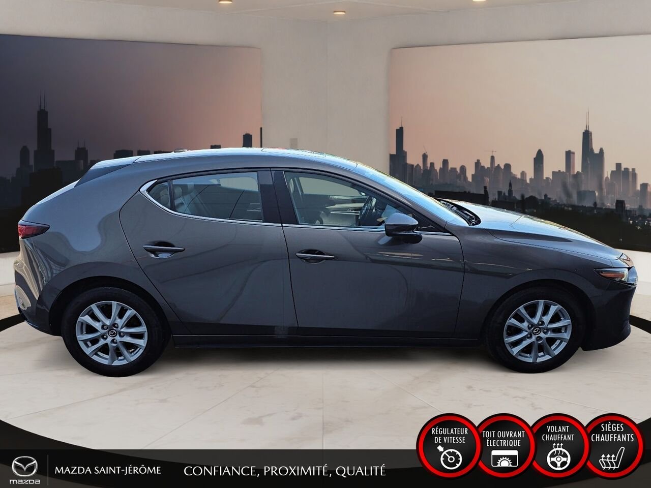 2020 Mazda Mazda3 Sport GT | TOIT OUVRANT | CUIR | AUTOMATIQUE Grey Saint-Jérôme - photo #4