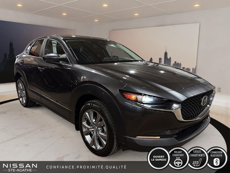 Mazda CX-30 GS TI | SEULEMENT 48 320 KM | VOLANT CHAUFFANT EN CUIR | RÉGULATEUR RADAR | CAMÉRA DE RECUL 2021 Gris
