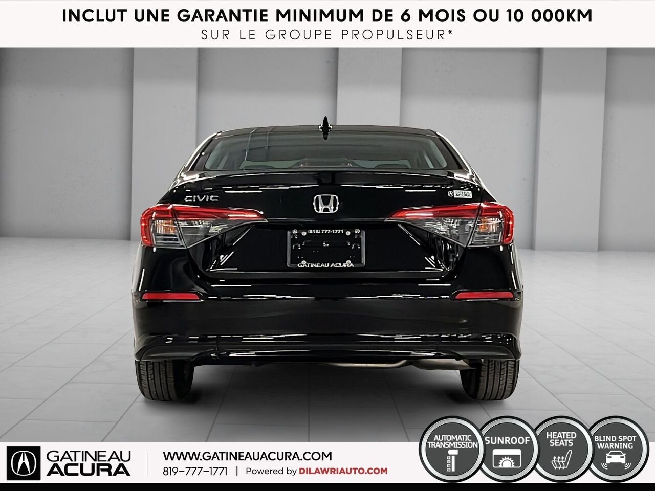 Honda Civic EX 2022 Noir Gatineau - photo #16