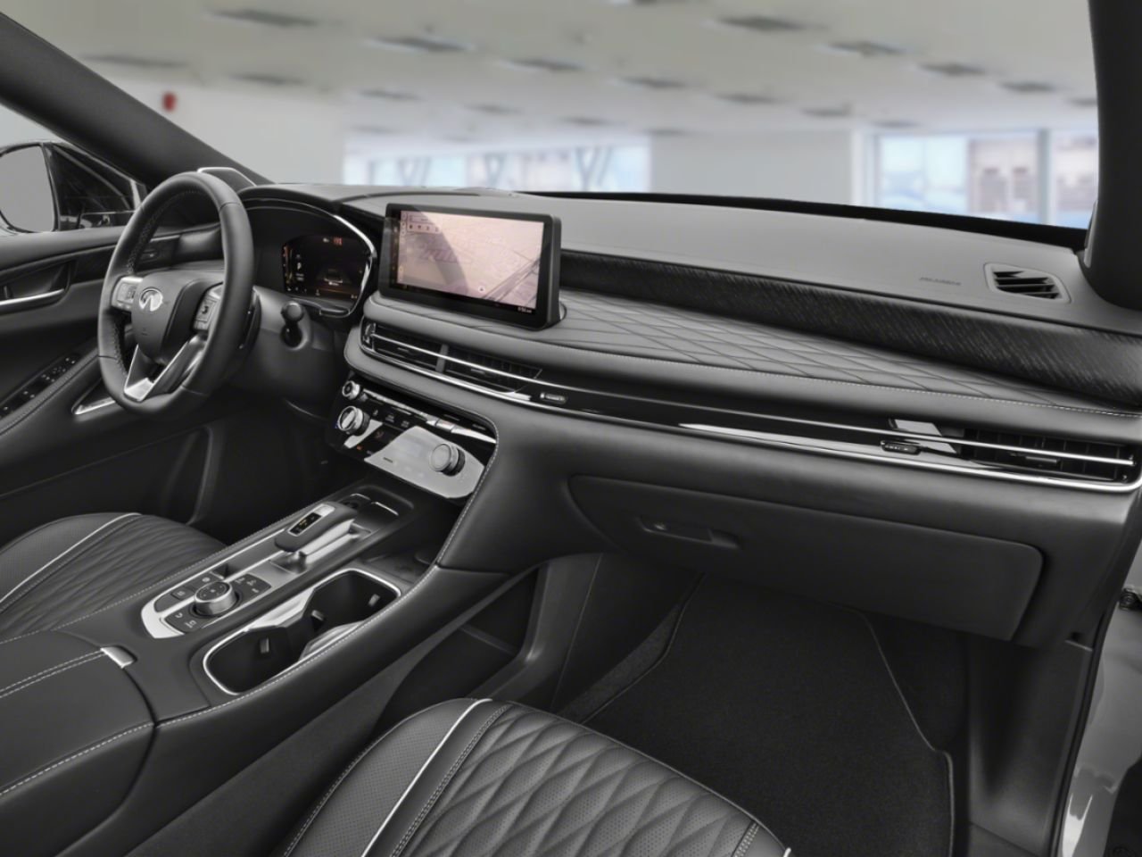 2027 INFINITI QX65 Radiant White/Black Obsidian Blainville - photo #8