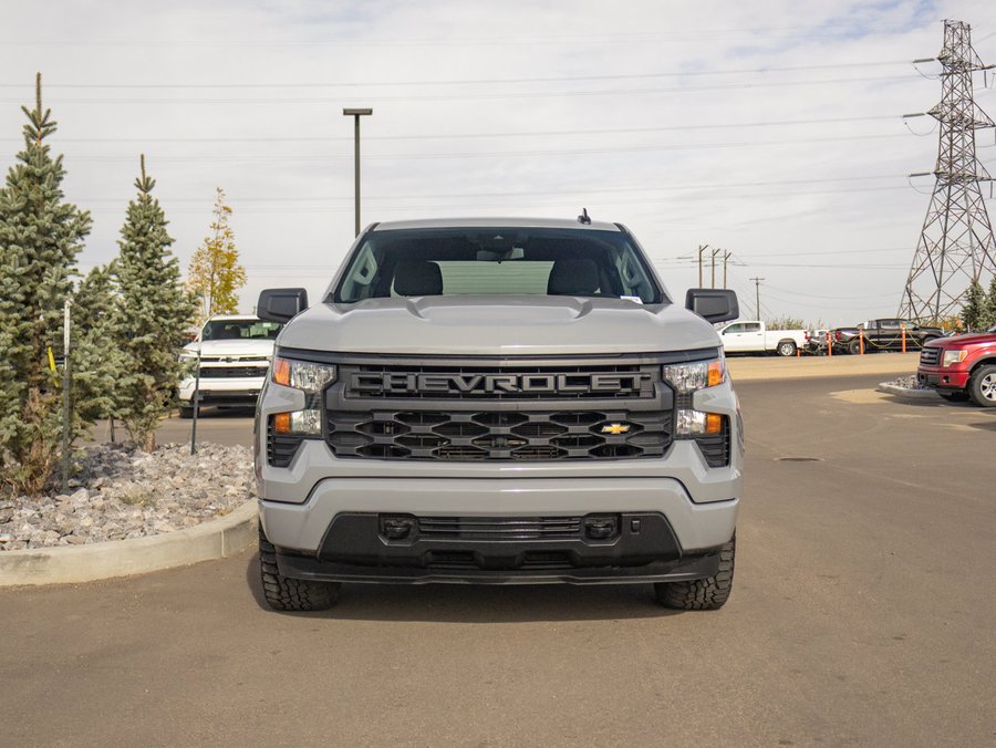 2024 Chevrolet Silverado 1500 Custom Blackout 2.7T | 20in Gloss Black Wheels Grey
